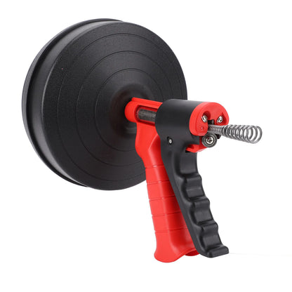 Drain Snake, 25ft Flexible Steel Drain Auger With Drill Adapter Drain Clog Remover Efficient Versatile Drain Snake 65 Manganese Steel Spring Flexible Manual or Drill Powered for Kitchens