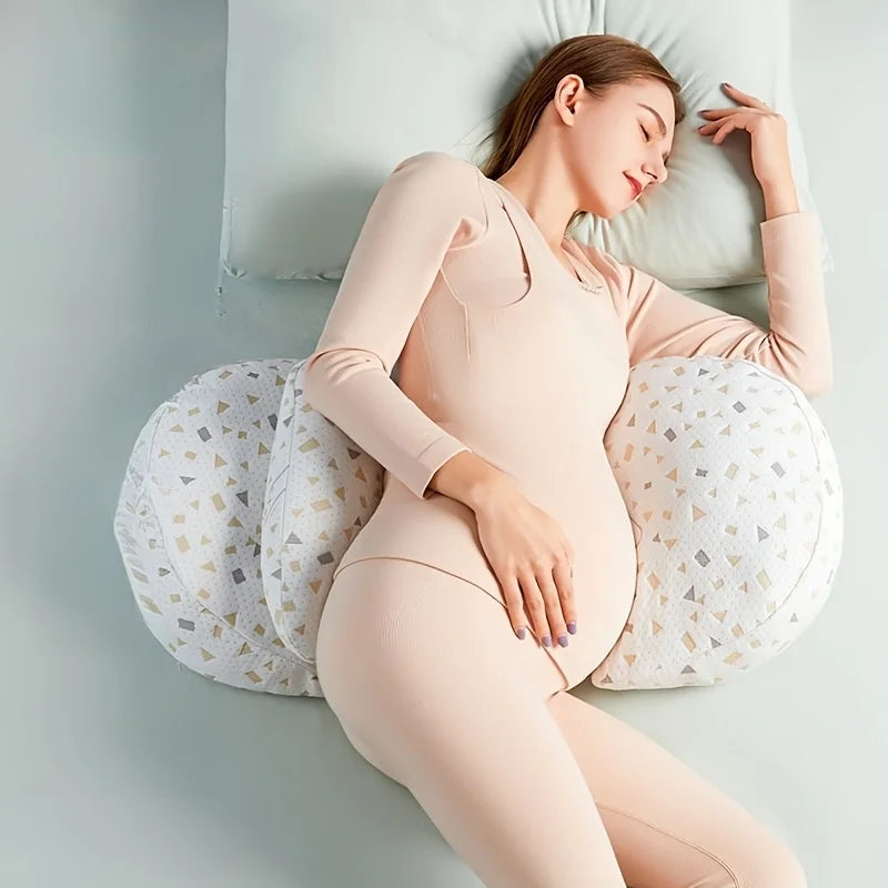 1pc SoftTouch Adjustable Pregnancy Pillow U Shaped Full Body Support Cushion with Removable Cover Portable Back Support for Side