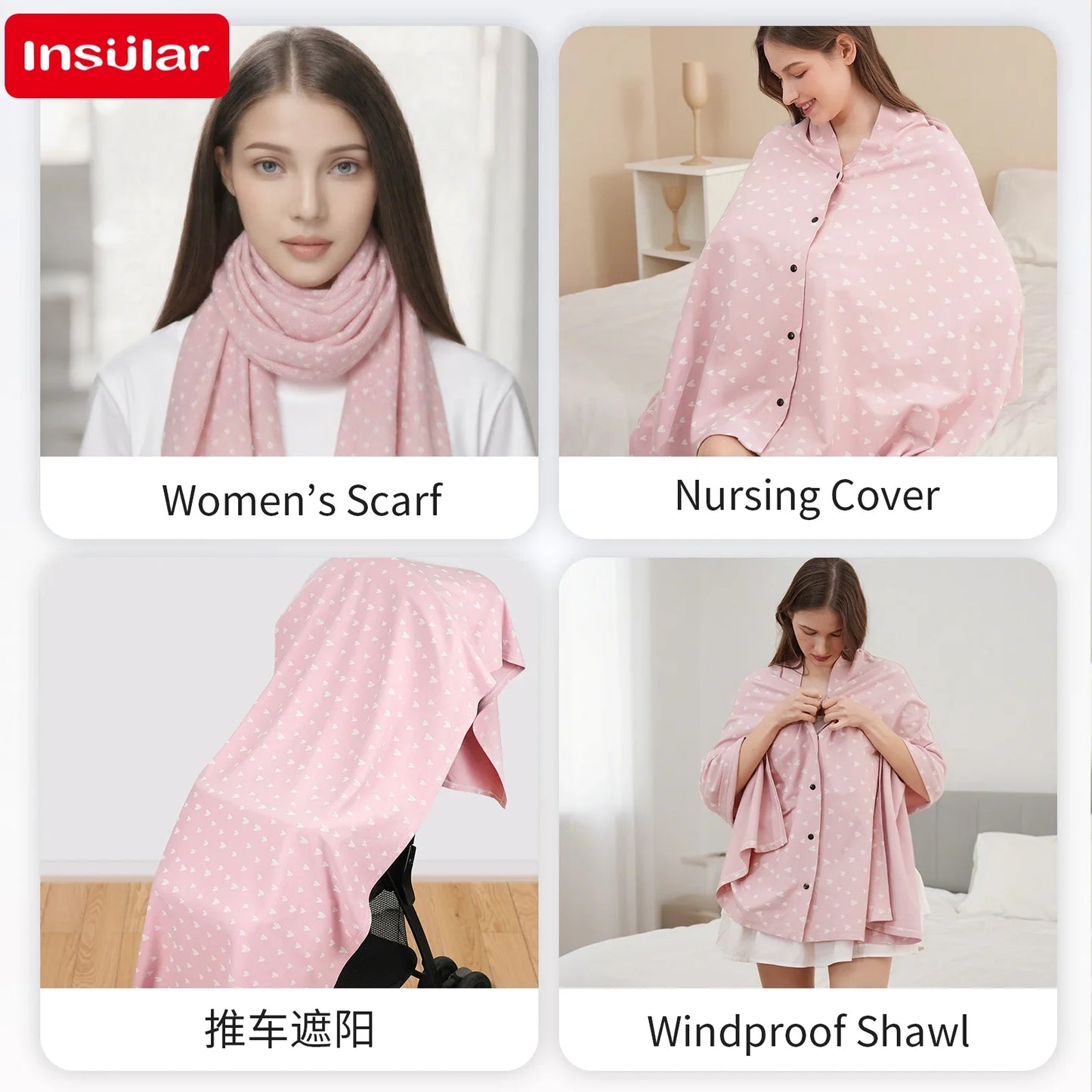 Breathable Baby Feeding Nursing Covers Mum Breastfeeding Nursing Poncho Cover Up Adjustable Privacy Apron Outdoors Nursing Cloth