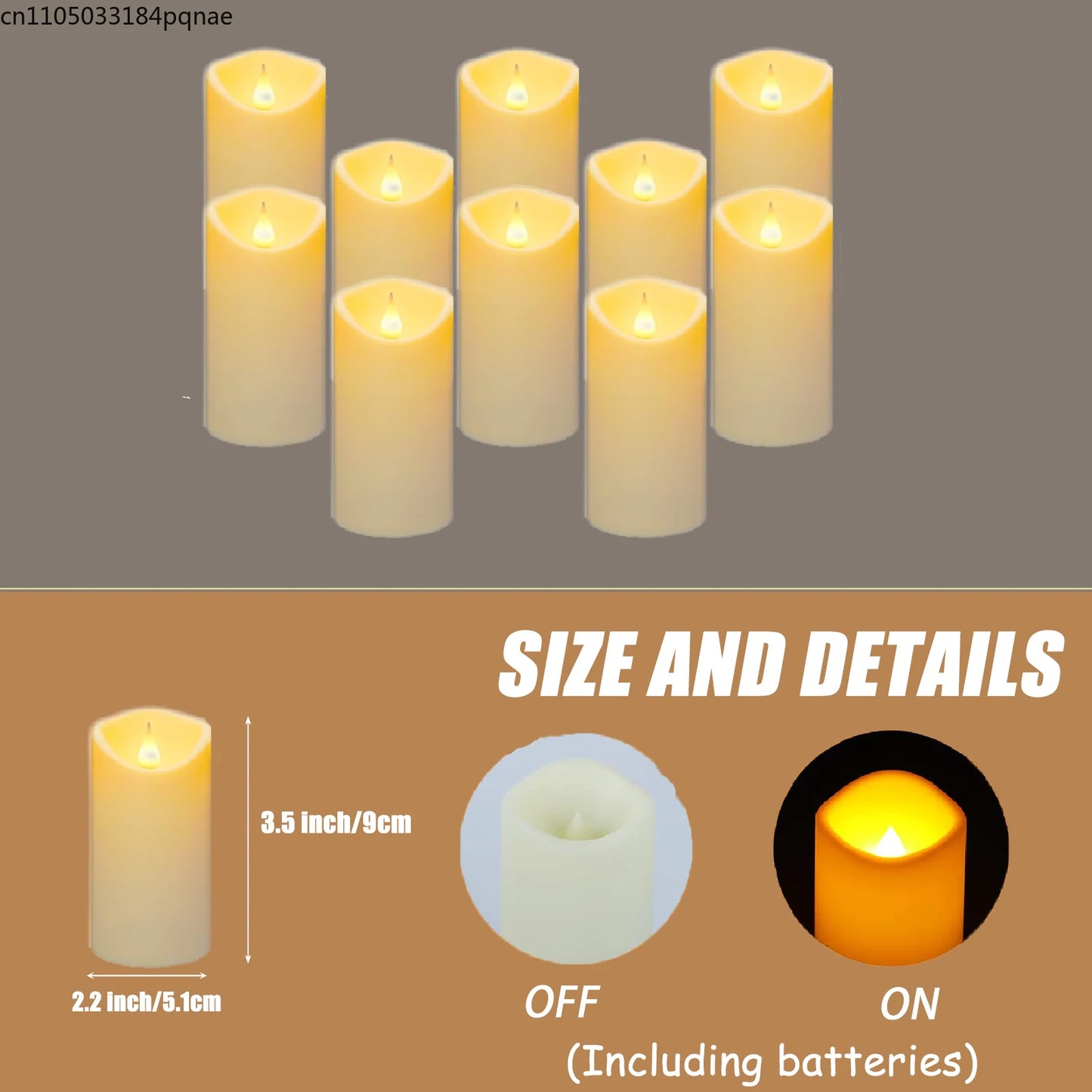 10-240pcs Battery Operated Flickering LED Pillar Candles with Remote and Timers Fake Flameless Candle for Wedding/Holiday Decor