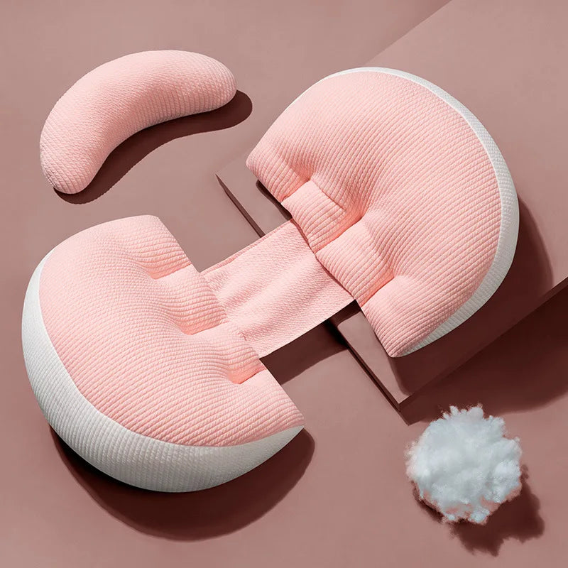 Ergonomic Pregnancy Pillow for Side Sleepers Pregnancy Support Cushion Waist Protection Relieve Abdominal Back Pressure