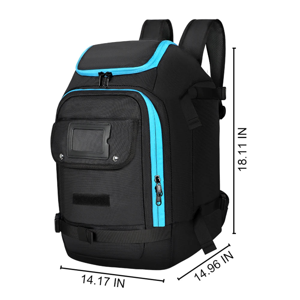 50L Ski Boot Bag with Rubberized Exterior/Waterproof Bottom for Skis, Snowboard, Ski Helmet, Accessories