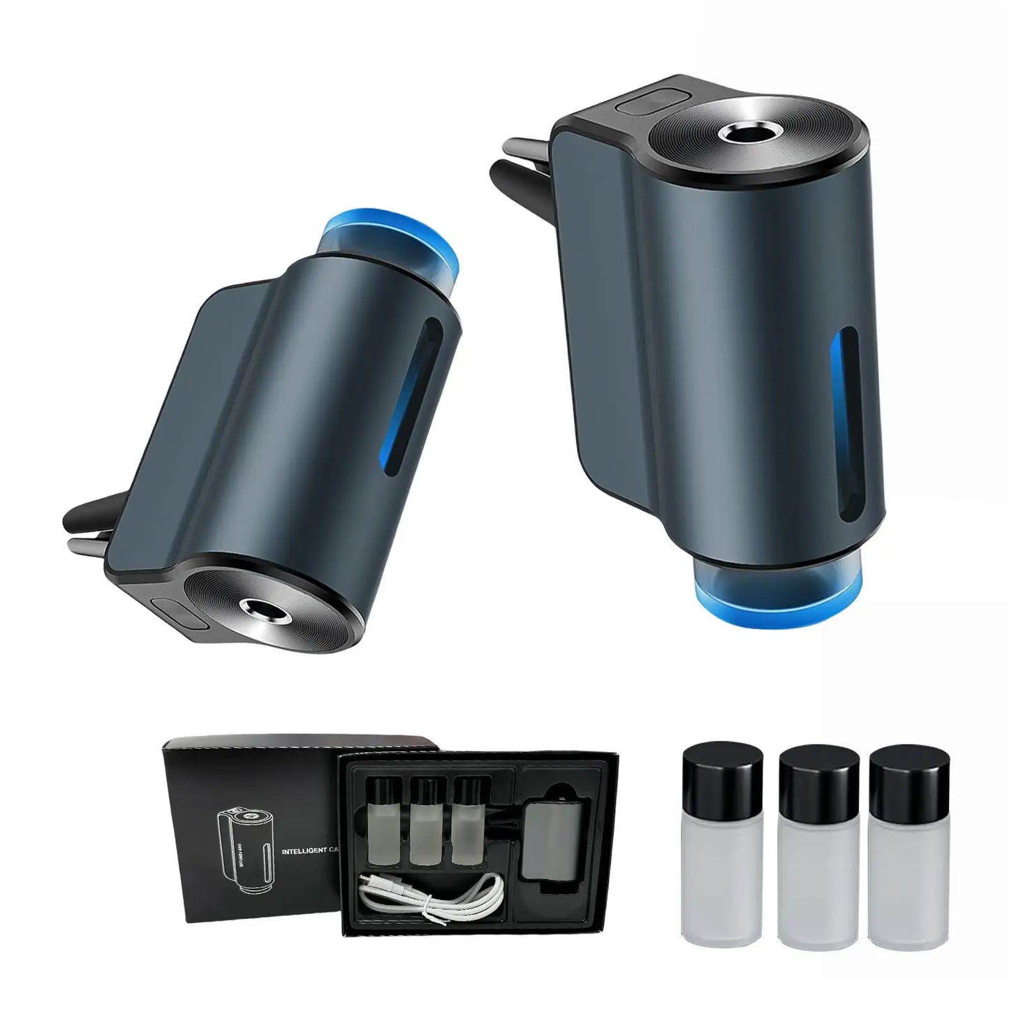 Car air freshener, three intensity adjustable, car aroma diffuser, portable freshener perfume fragrance