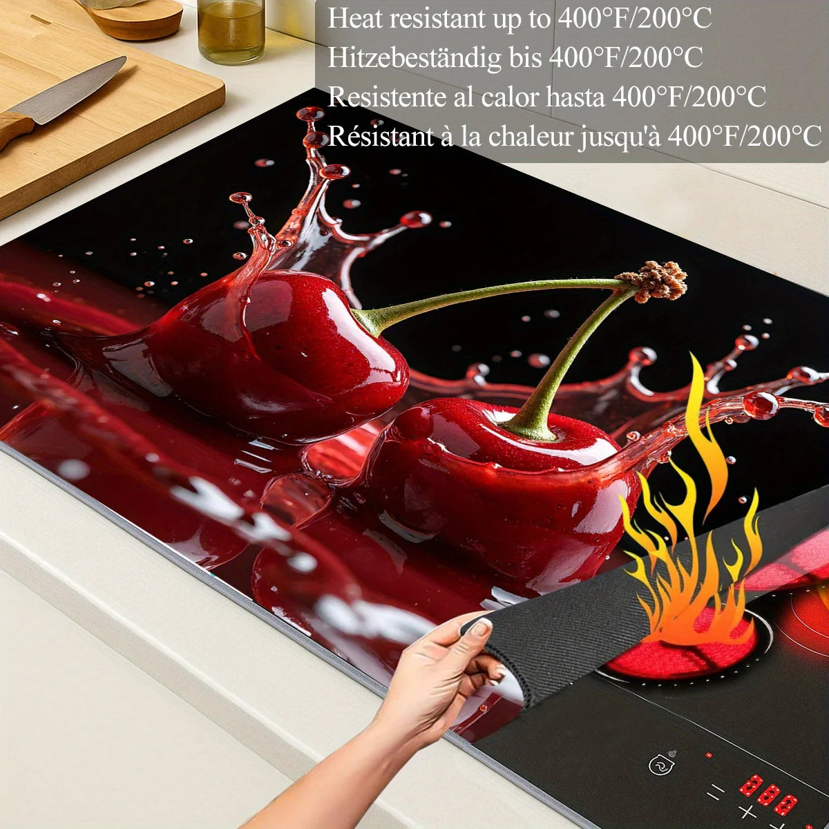 Fireproof Stove Top Covers for Electric Stove, Waterproof & Heat Resistant Mat for Glass Top, Stovetop Protector, Anti-Scratch
