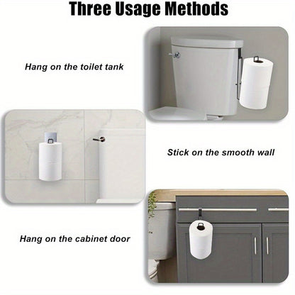 Freestanding Toilet Paper Holder with Storage – Holds 3 Spare Rolls, Heavy-Duty Steel, Chrome Finish, Easy Assembly, Space-Saving Bathroom Organizer