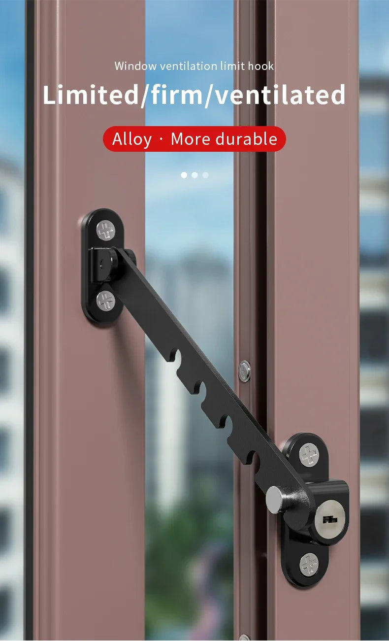 Child Safety lock Window Restrictor Adjustable Windowlock Stopper Falling Prevention Lock Limiter Care for Baby Child Protection