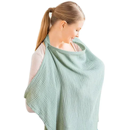 Breathable Baby Nursing Cover Maternity Breastfeeding Cover Cotton Muslin Baby Feeding Blanket Privacy Apron Stroller Blankets