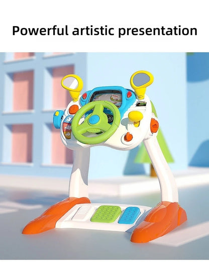 Child Simulation Music Simulated Driving Console Steering Wheel Toys Baby Driving Early Education Toys Intellectual Development