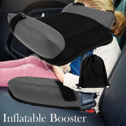 Portable Inflatable Car Booster Seat Cushion Comfort Safety Booster Seat with Storage Bag Travel PVC Mat For Kids Toddlers