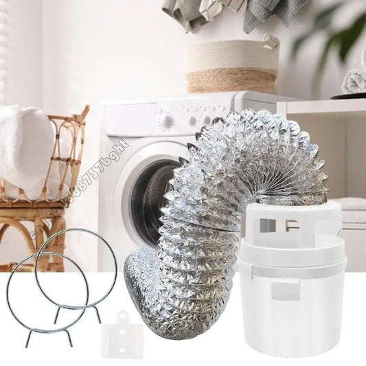 Indoor Dryer Vent Kit Bucket Lint Trap Dryer Vent 3 IN 1 Indoor Dryer Vent Set Filter Bucket for Electric Dryer Ventilation Replacement Part Connector Plate For Dryer 4XFB