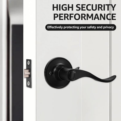 Wave Style Keyed Alike Entry Levers, Reversible Keyed Door Handles with Lock and Same Keys, Exterior Interior Entry Locks