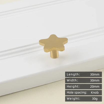 Cabinet Handles Brushed Brass Kitchen Knobs European style minimalist solid brass cabinet DIY pull handle classical luxury drawer gold knob cabinet door long handle