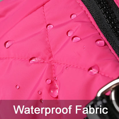 Small Dog Coat with Harness Built-in, Warm Dog Jacket with Zip, Reflective Winter Coat Pet Sweater Clothes for Small/Large Dogs