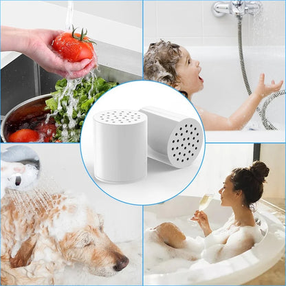 Shower Filter Replacement Cartridge for Hard Water, Universally Compatible with Any Similar Design, Shower Water Softener with High Output