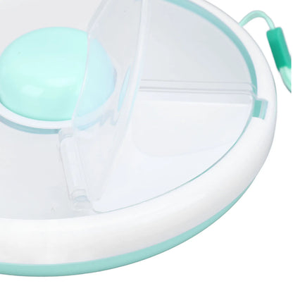 ZK30 360° Rotating Snack Container Large Capacity Sealing Kids Fruit Storage Box Bundle with Lid for Home Mint Green