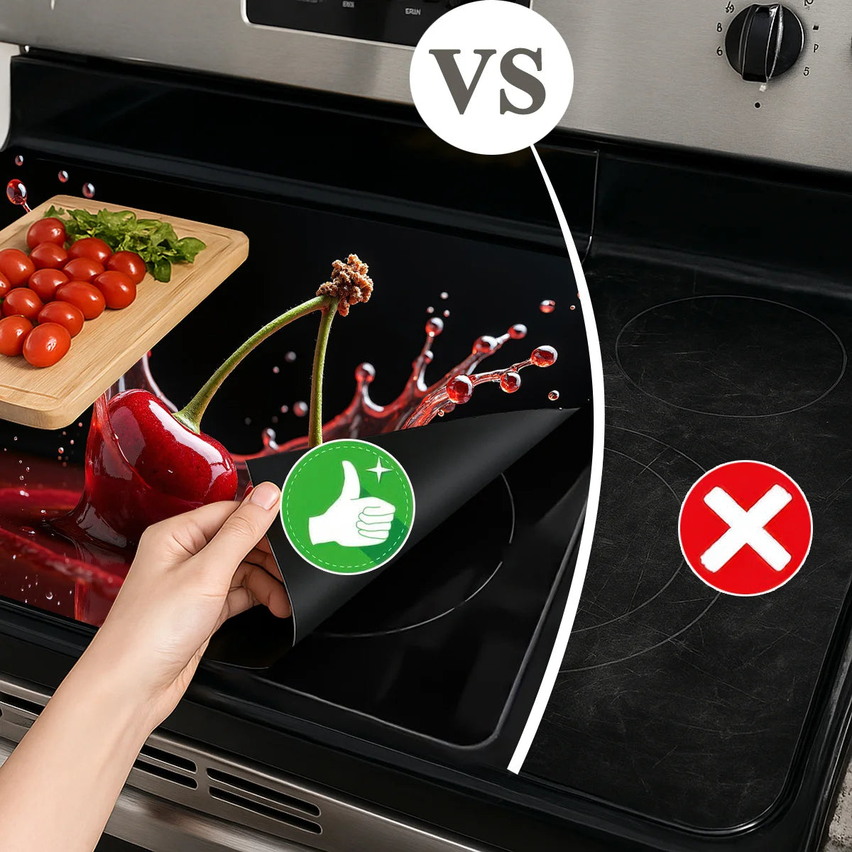 Fireproof Stove Top Covers for Electric Stove, Waterproof & Heat Resistant Mat for Glass Top, Stovetop Protector, Anti-Scratch