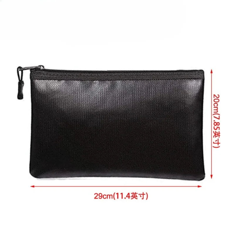 XL/L/M/S Fireproof Waterproof Document Bag Fire Safe Storage Pouch with Zipper Cash File Envelope Holder for H
