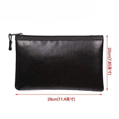XL/L/M/S Fireproof Waterproof Document Bag Fire Safe Storage Pouch with Zipper Cash File Envelope Holder for H