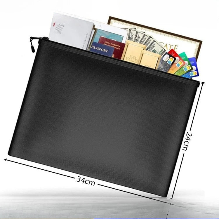 XL/L/M/S Fireproof Waterproof Document Bag Fire Safe Storage Pouch with Zipper Cash File Envelope Holder for H