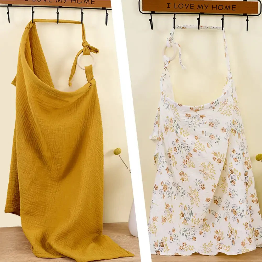 Baby Breastfeeding Cover Cotton Baby Feeding Nursing Cover Adjustable Privacy Breastfeeding Apron Soft Gauze Stroller Blankets