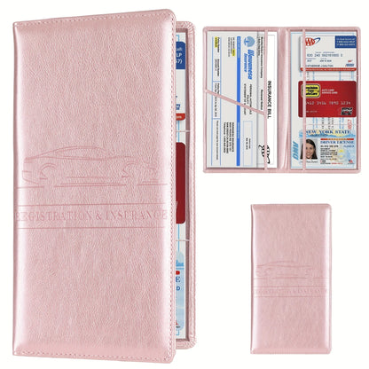 Men's Card Holder, Car Registration Vehicle License Insurance Card Holder Wallet