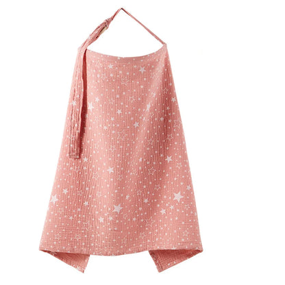 2025 Muslin Nursing Covers for Breastfeeding, Privacy Breast Feeding Cover with Arch Neckline for Mom and Baby Nursing Apron