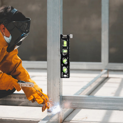 TL13 Magnetic Inclinometer 4 Bubbles Spirit Level Measuring Tool Standard Metric Rulers Horizon Vertical Laser Level Rule