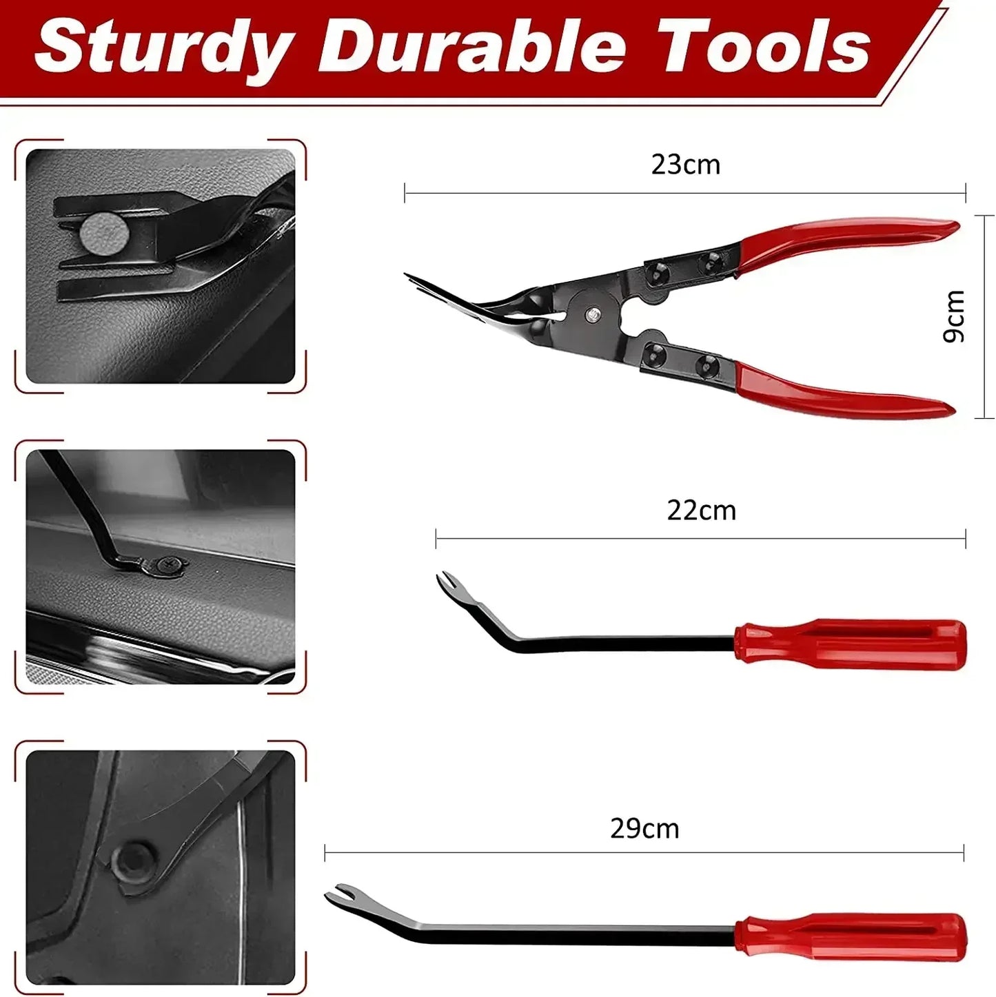 Car Interior Trim Removal Tool Kit, Auto Plastic Clips Puller Set for DIY Panel Disassembly