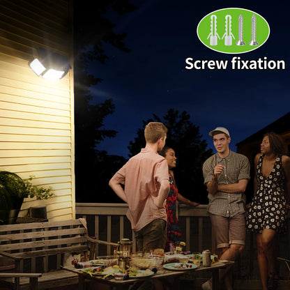 LED Security Lights Motion Sensor Outdoor Lights, 3 Head Dusk to Dawn, Daylight Flood Lights Outdoor Motion Sensor, IP65 Waterproof, Motion Light for Outside, Garage, Yard, Porch