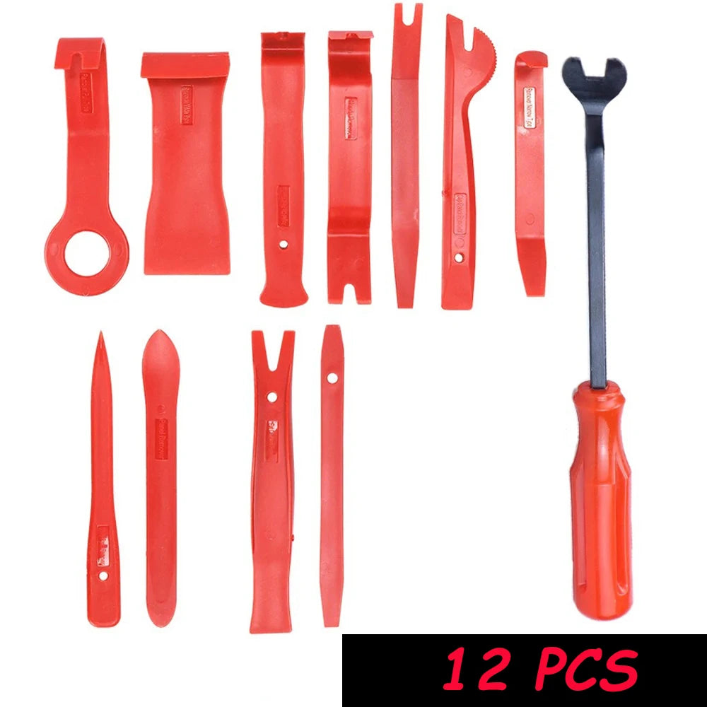 19Pcs Trim Removal Tool Set Clip Plier Upholstery Remover Nylon Car Panel Removal Set with Portable Storage Bag