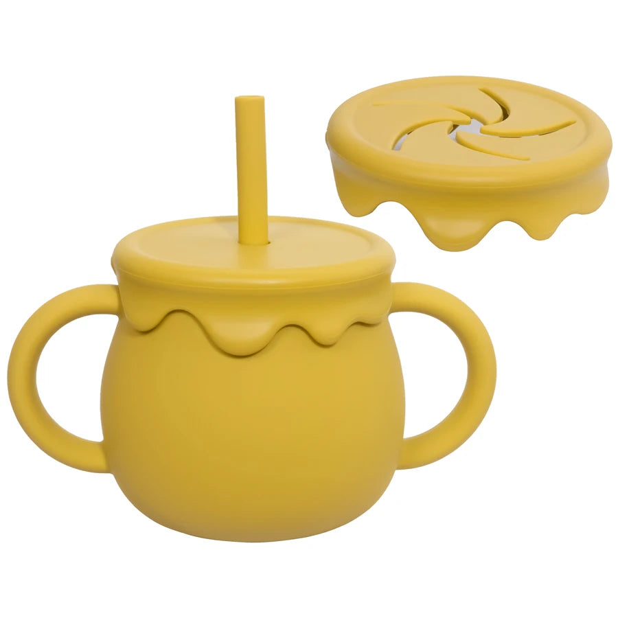 Baby Feeding Cups Portable Drinkware Sippy Cup Solid Food Container Snack Cup Toddlers Learning Cups Newborn supplies