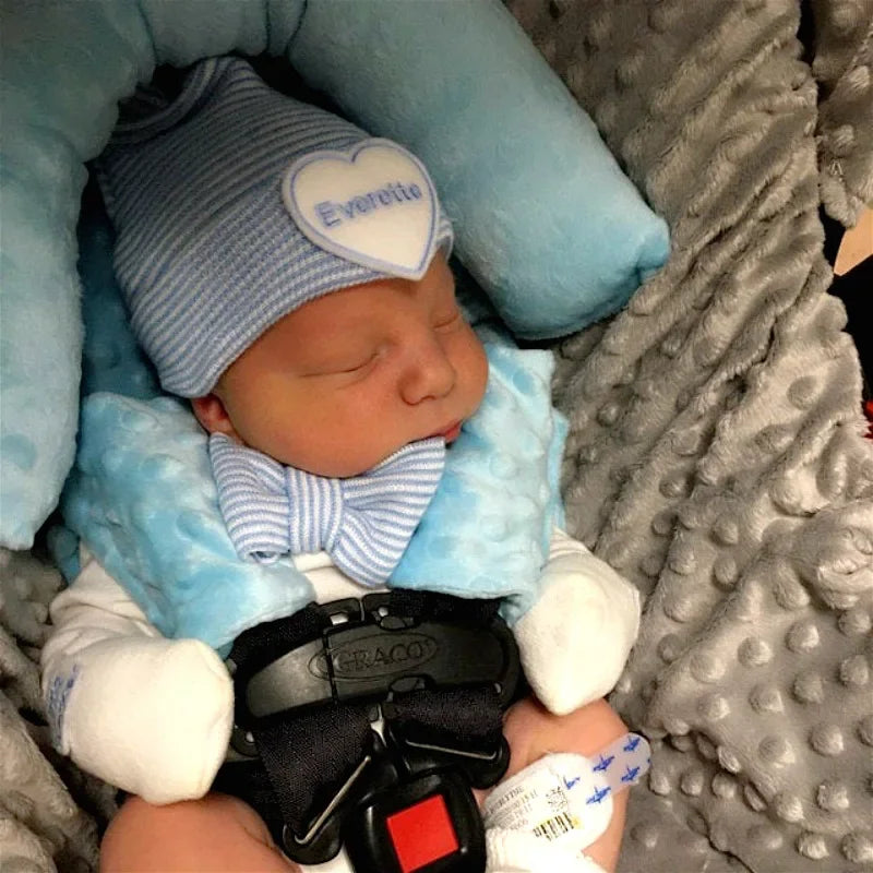 Baby Car Seat Head Support for Newborn, 2 in 1 Infant Car Seat Head Body Support with Strap Pads, Soft Stroller Cushion Pillow Insert