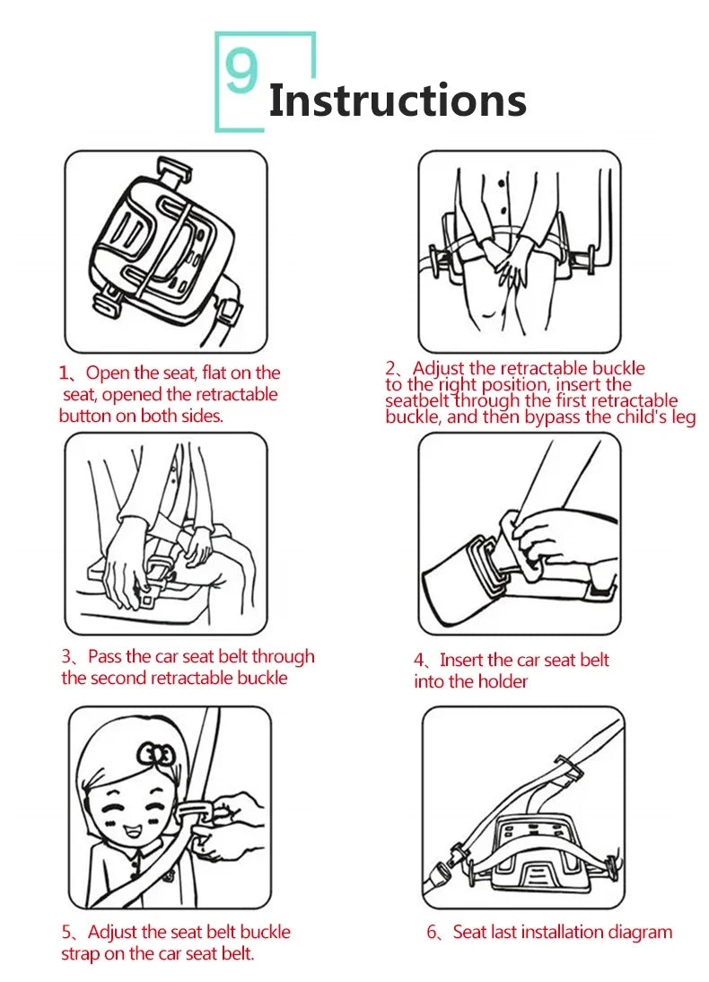 Mifold Portable Baby Car Seat Safety Cushion Travel Pocket Foldable Child Car Safety Seats Harness The Grab and Go Booster