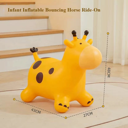 Kids Animal Inflatable Bouncy Horse Hopper Soft Vaulting Horse Bouncer PVC Jumping Leech Ride on Children Baby Play Toys