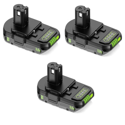 18V 3Ah For RYOBI P108 18V Battery Lithium-Ion Power Tools Ryobi P108 P107 P105 P104 P103 P102 Battery Tool Replacement