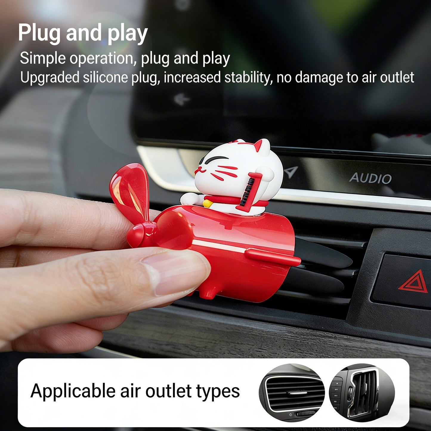 Car Vent Clip Air Freshener Long Lasting Fragrance Auto Odor Eliminator for Vehicle Interior