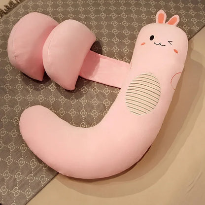 Pregnant Women Sleep on The Side of The Pillow The Pregnancy Belly Pillow Soft Comfortable Solid Color Lumbar Pillow Maternity
