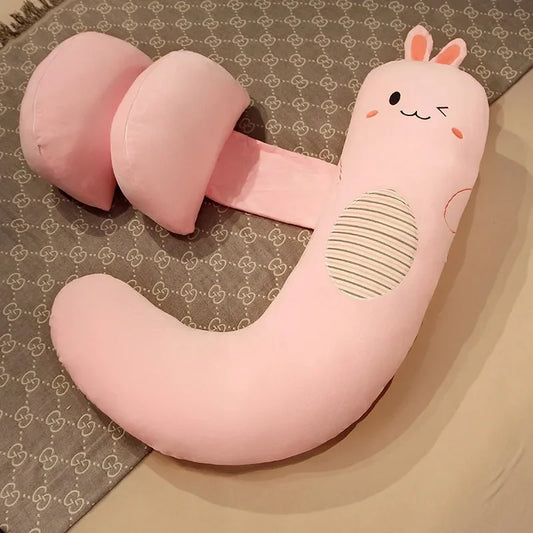 Pregnant Women Sleep on The Side of The Pillow The Pregnancy Belly Pillow Soft Comfortable Solid Color Lumbar Pillow Maternity
