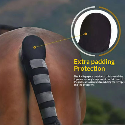 Horse Tail Wrap Protective Polyester Ponytail Storage Bag Anti Mosquito Bite for Turnout Outing Stable Racing Competition