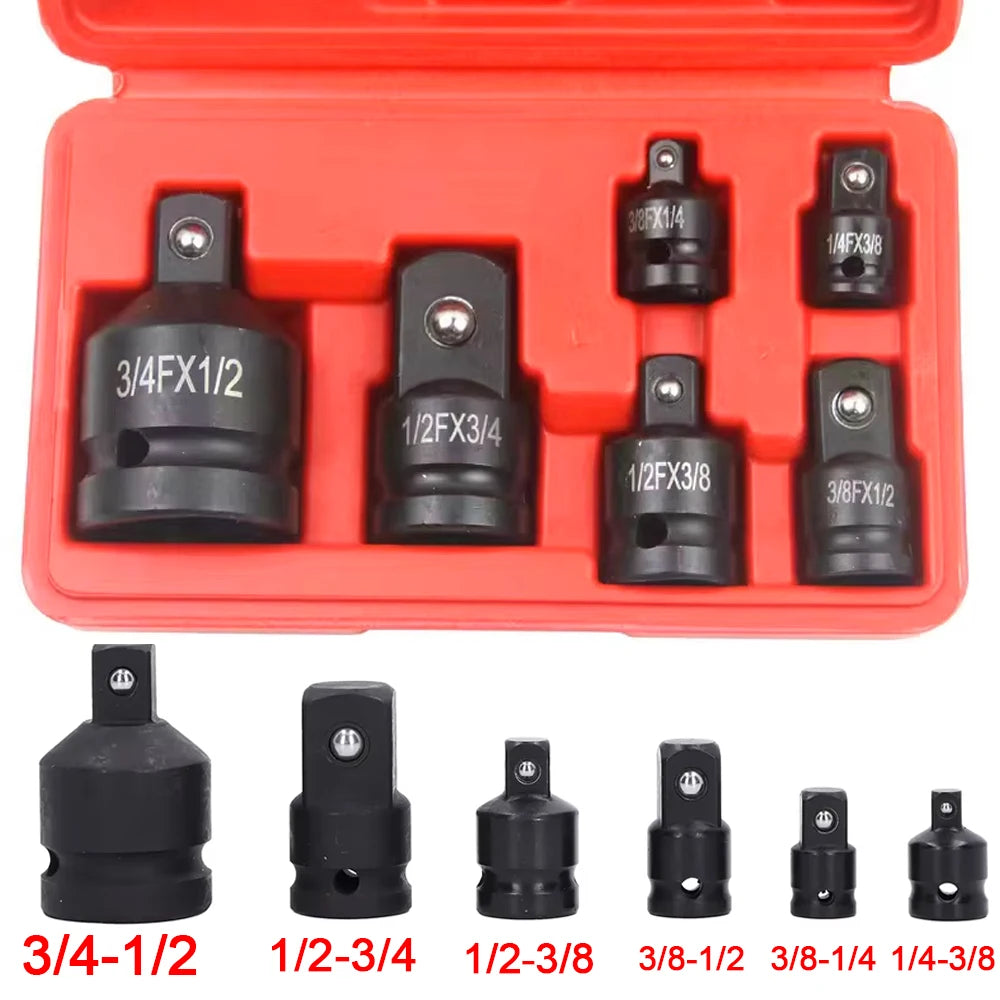 4/6/8/10 Impact Socket Wrench Adapter Set Professional 1/4 3/8 1/2 3/4 Inch Square Drive Adaptor Reducer Spanner Tool ﻿with Case