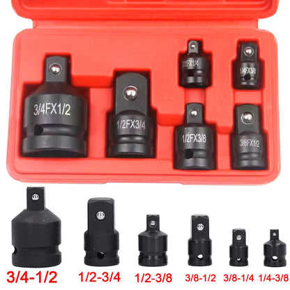 4/6/8/10 Impact Socket Wrench Adapter Set Professional 1/4 3/8 1/2 3/4 Inch Square Drive Adaptor Reducer Spanner Tool ﻿with Case