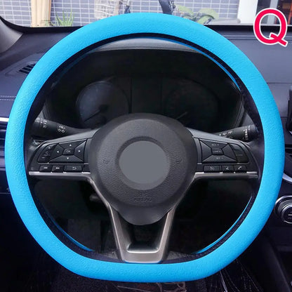 Anti-skid Silicone Auto Steering Wheel Cover With Elastic Stretch To Enhance Internal Design And Comfortable Grip Access