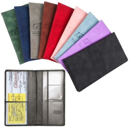 Men's Card Holder, Car Registration Vehicle License Insurance Card Holder Wallet
