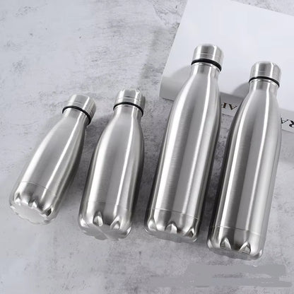 Stainless Steel Water Bottle 1 Liter Free Shipping Items, Drink Bottle for Sport Travel Cups, 500 750 1000ml Water Bottles