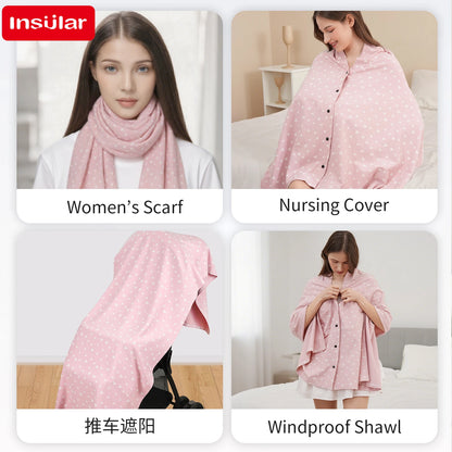 Mother Outing Breastfeeding Cover Cotton Baby Feeding Nursing Covers Adjustable Privacy Breastfeeding Apron Stroller Blanket