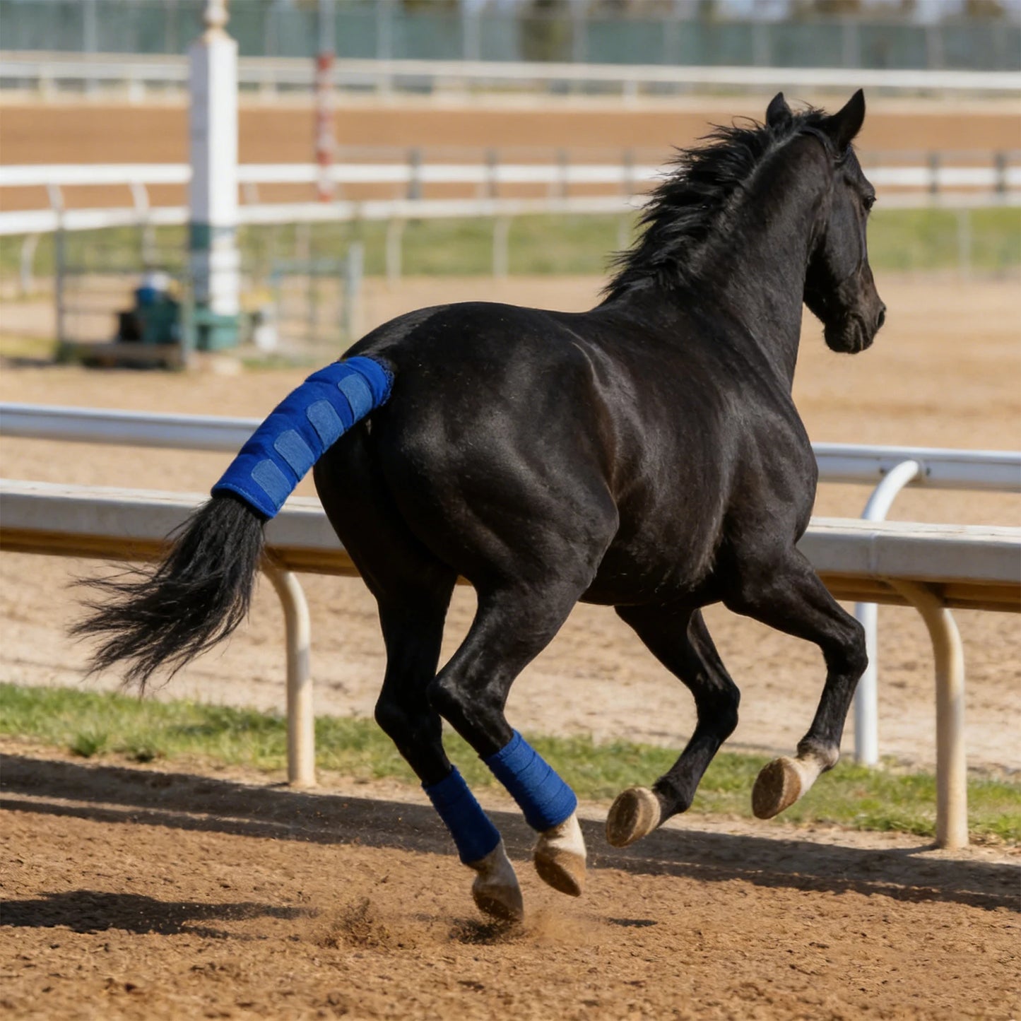 Horse Tail Wrap Protective Polyester Ponytail Storage Bag Anti Mosquito Bite for Turnout Outing Stable Racing Competition