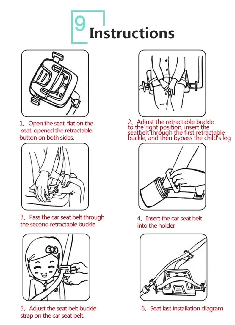 Mifold Portable Baby Car Seat Safety Cushion Travel Pocket Foldable Child Car Safety Seats Harness The Grab and Go Booster