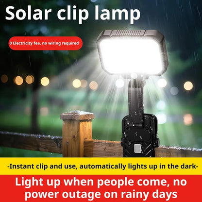 Clip On Solar Lights Outdoor COB LED Security Light Solar Charging 360° Rotatable Rainproof Motion Sensor Auto On/Off For Outdoor