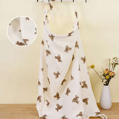 Baby Breastfeeding Cover Cotton Baby Feeding Nursing Cover Adjustable Privacy Breastfeeding Apron Soft Gauze Stroller Blankets