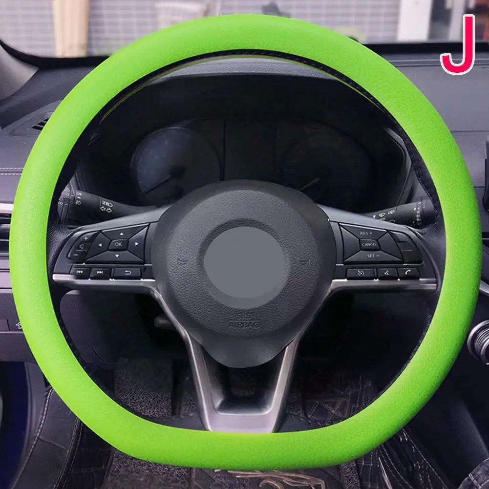 Anti-skid Silicone Auto Steering Wheel Cover With Elastic Stretch To Enhance Internal Design And Comfortable Grip Access